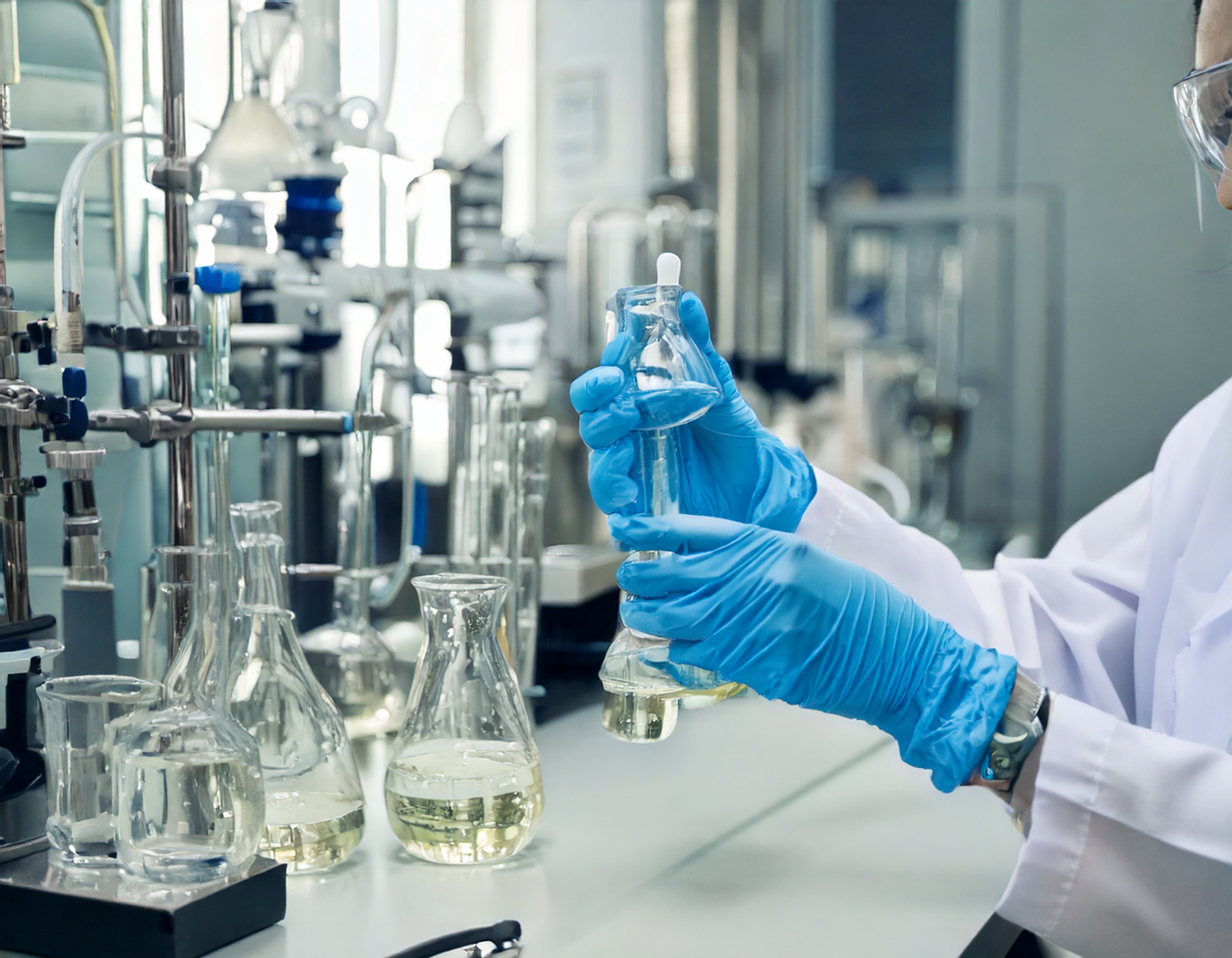 香料製造現場での温度管理の様子。放熱フィンの活用により繊細な香り成分の品質を守る製造プロセスを表現した画像。